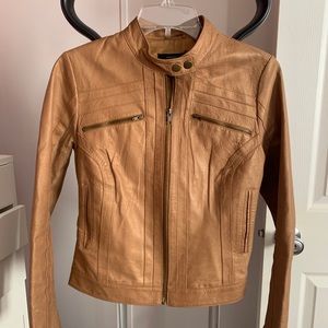 Tan light Motorcycle jacket￼